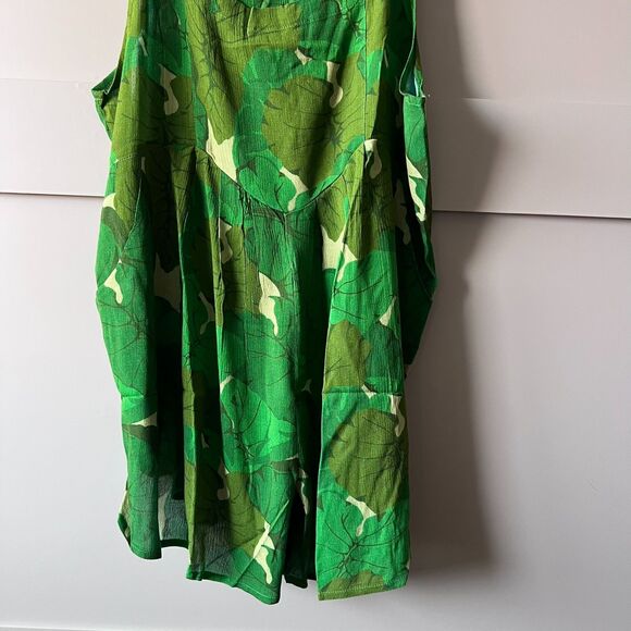 Paradise Now Hawaii Kaloflauge Shortie Overall Jumper Romper‎ Women Small Leaves - Picture 5 of 16